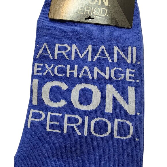Armani Exchange Womens Icon Logo Trouser Socks One Size 1 pair - Picture 2 of 3